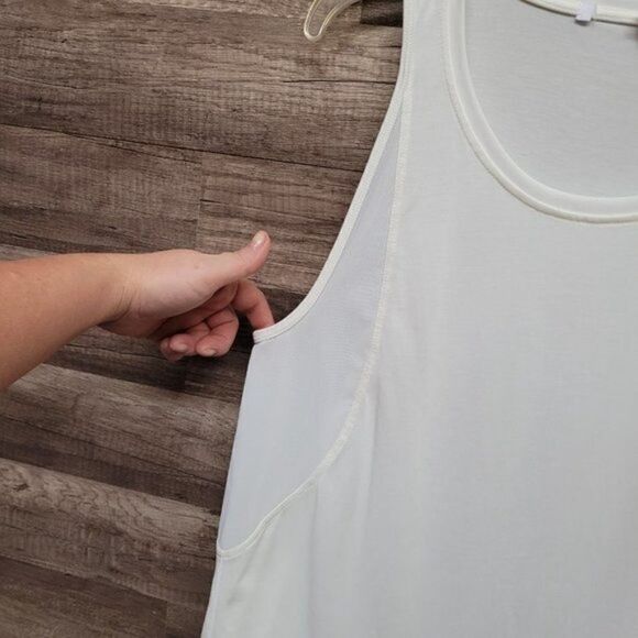 ‎KORAL Adriana Cupro Logo Tank Top in Ivory White - Picture 9 of 14